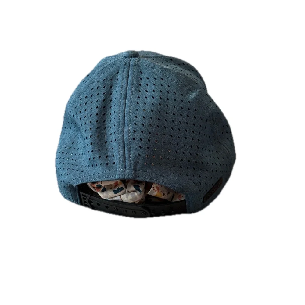 Melin A-Game Hydro Snapback Hat Slate Blue Heather Performance Baseball Cap 58cm
